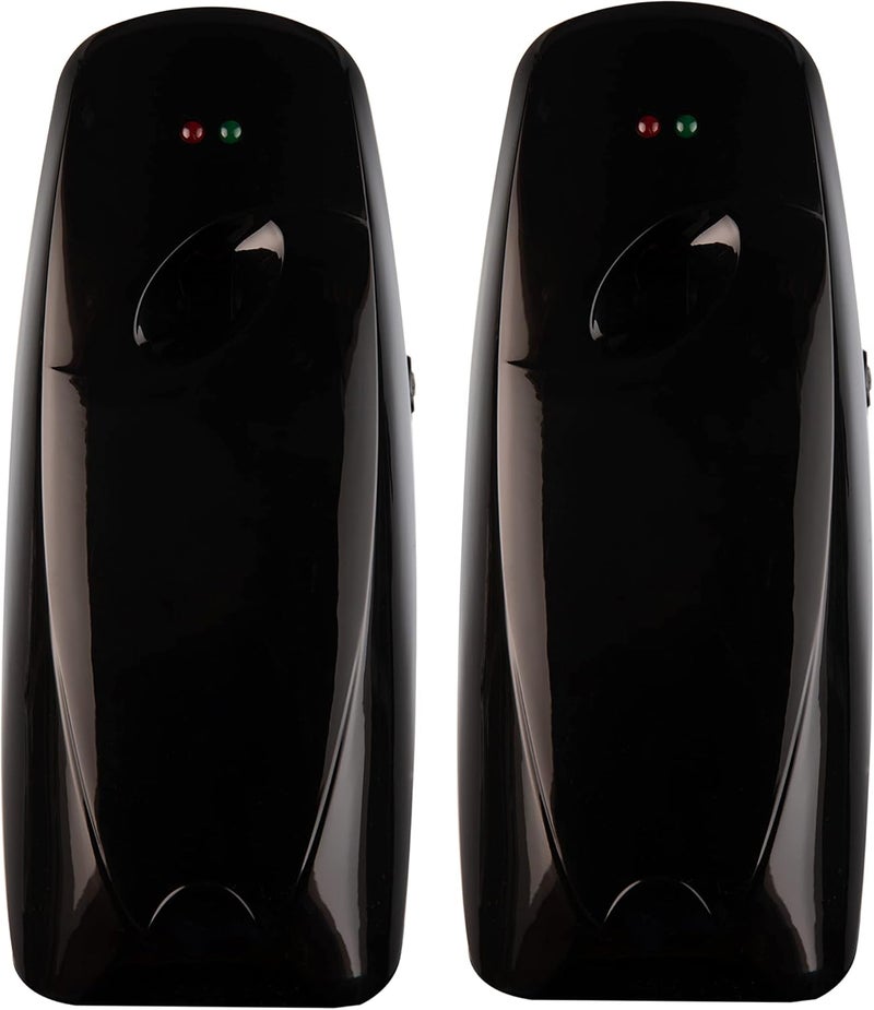 EnBath Automatic Air Freshener Spray Dispenser (2-Pack) Wall Mounted or Free Standing, Commercial and Home Use, Multiple Time Scent/Mist Release Settings for Room/Restroom Sprayer (Black) - Image 1